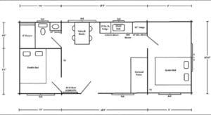 Dogwood Rancher Floor Plan at Wilderness Presidential Resort