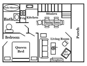 Log Cabin Floor Plan at Wilderness Presidential Resort