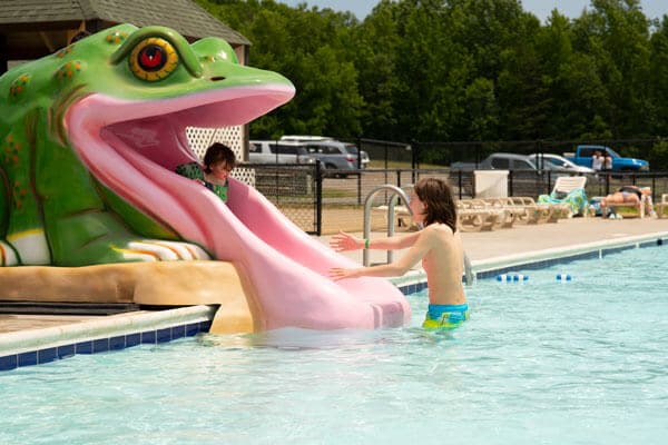 Wilderness Kids Pool with Frog Slide and Kids at Wilderness Presidential Resort