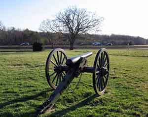 Civil War cannon on Chancellorsville Battlefield