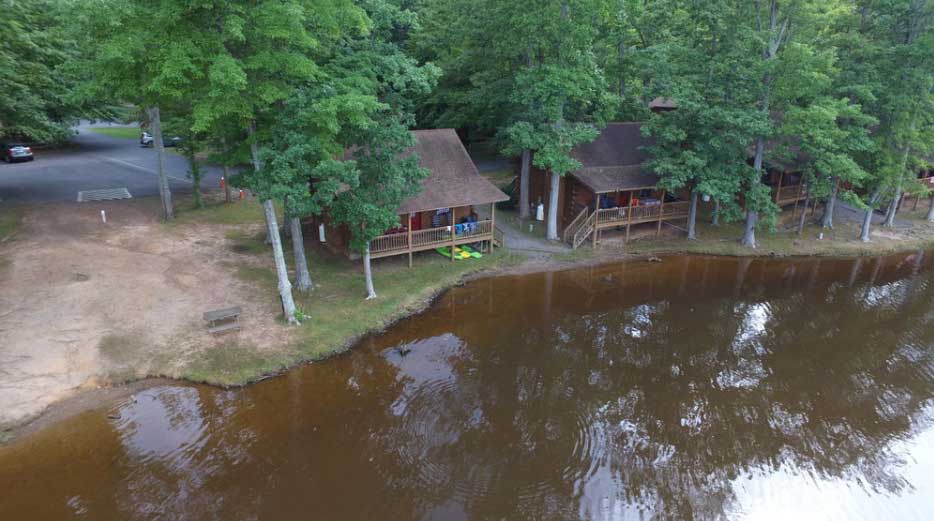 Presidential Log Cabin Aerial