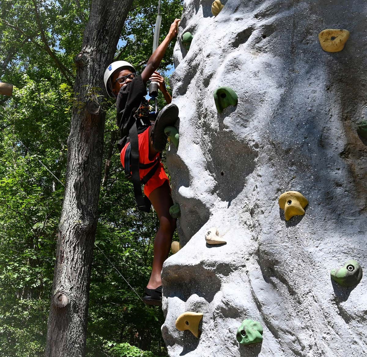 Rock wall climb