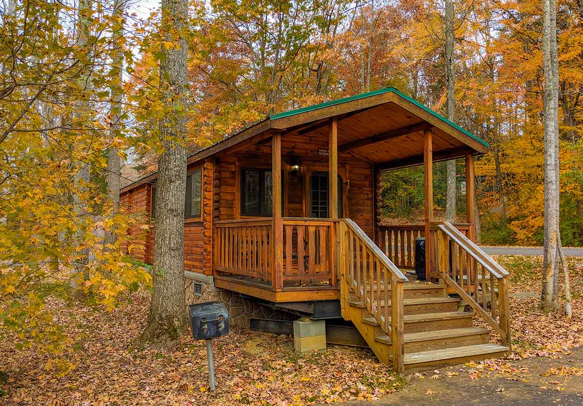 northern virginia camp cabin in Fall