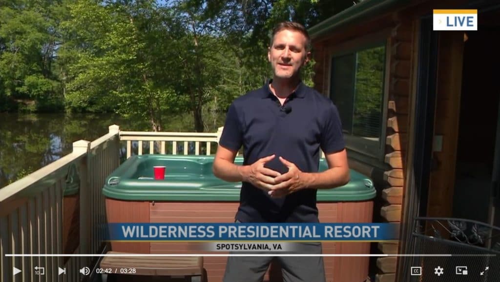 WJLA ABC 7's Kidd O'Shea visits Wilder in SPotsylvania county for road trippin' segemnt on good morning washington