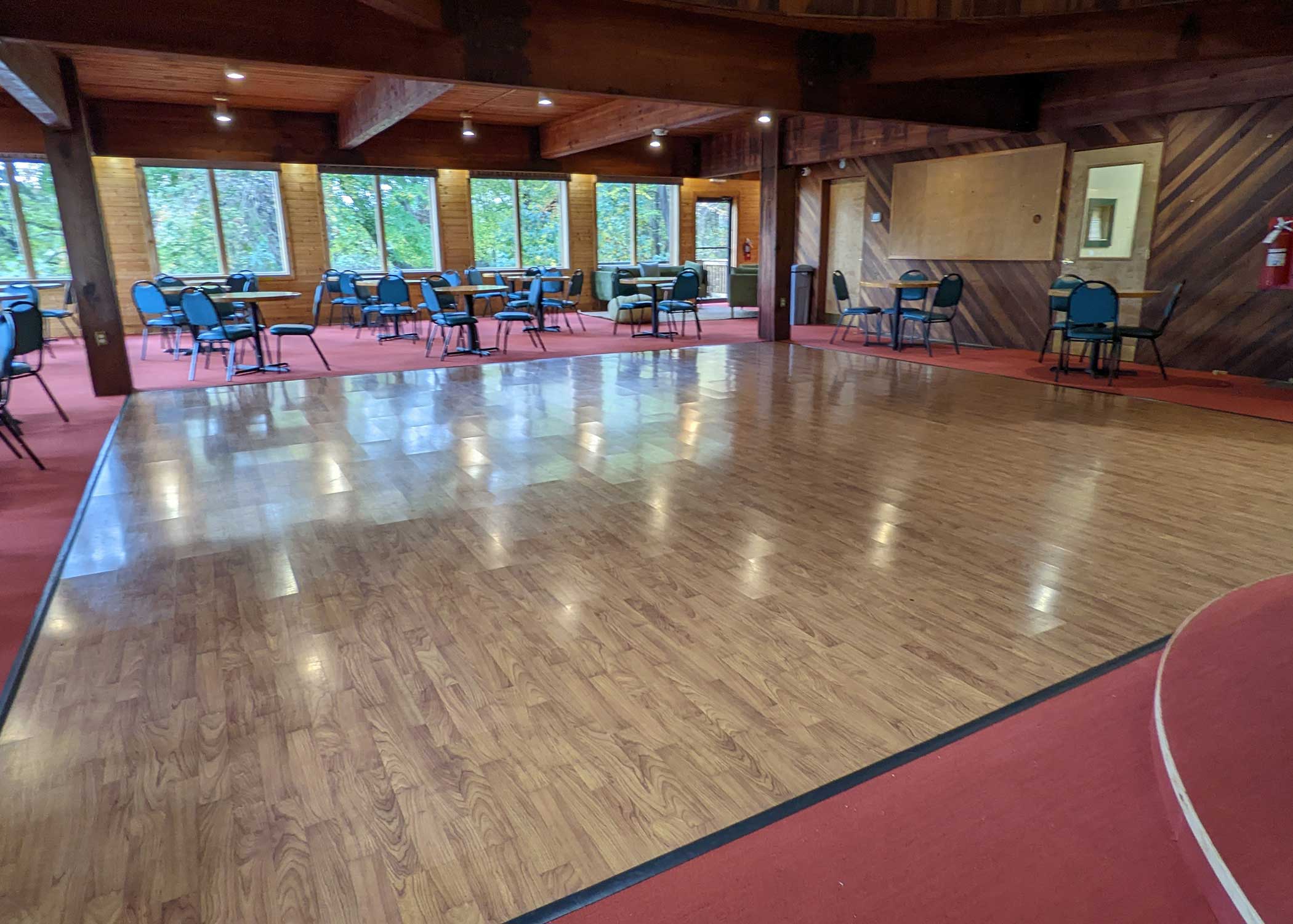 Clubhouse near lake