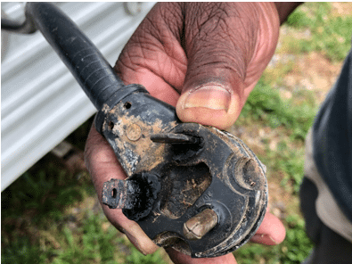 Damaged RV Power Plug