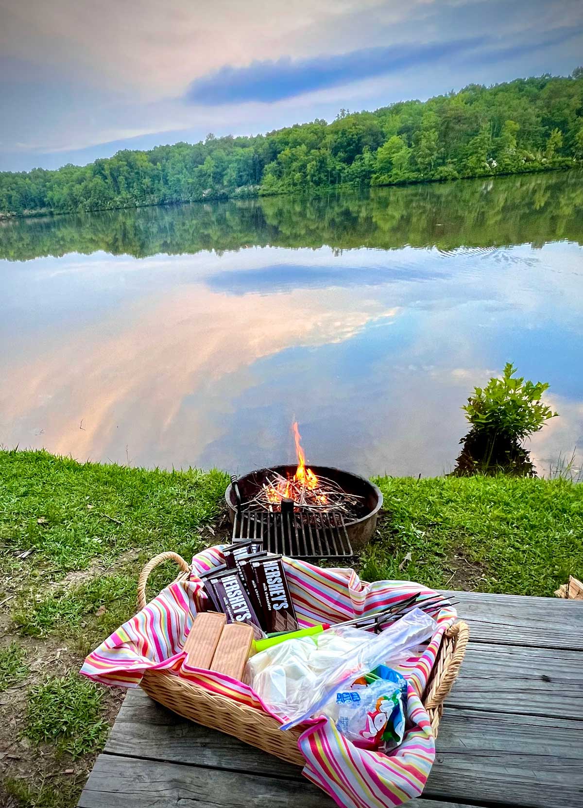 S'mores by the lake at Wilderness Presidential Resort