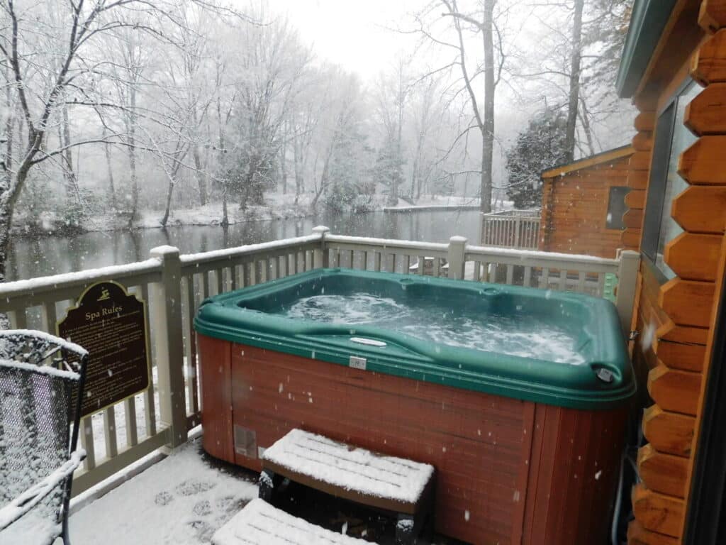 Winter Hot Tub
