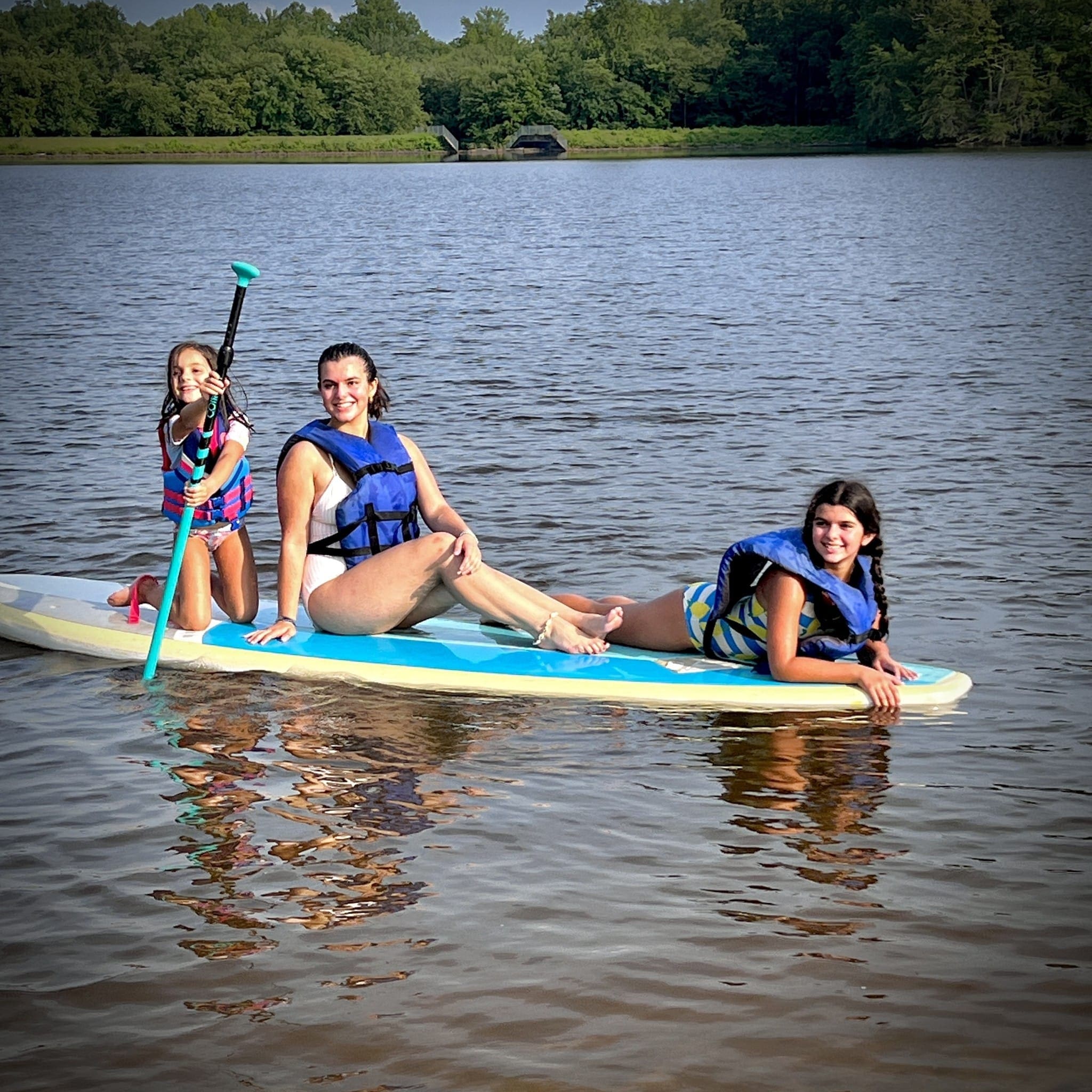 Paddleboarding on the lake at Wilderness Presidential Resort near Richmond VA