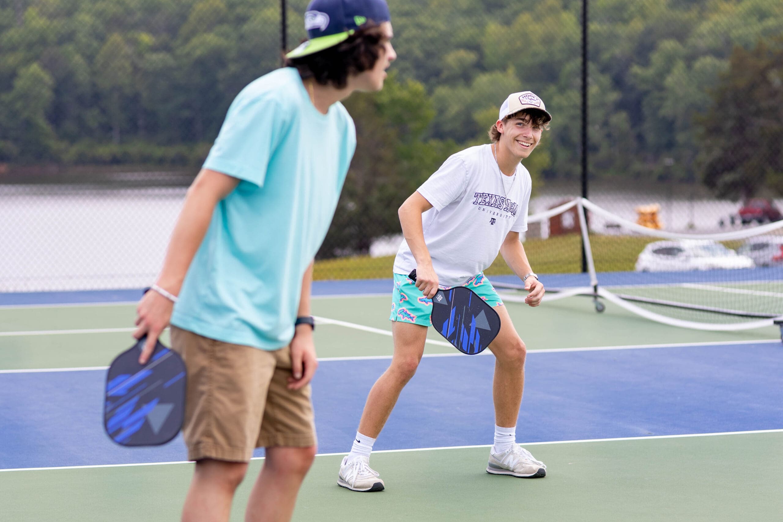 Pickleball court with a view at Wilderness Presidential Resort