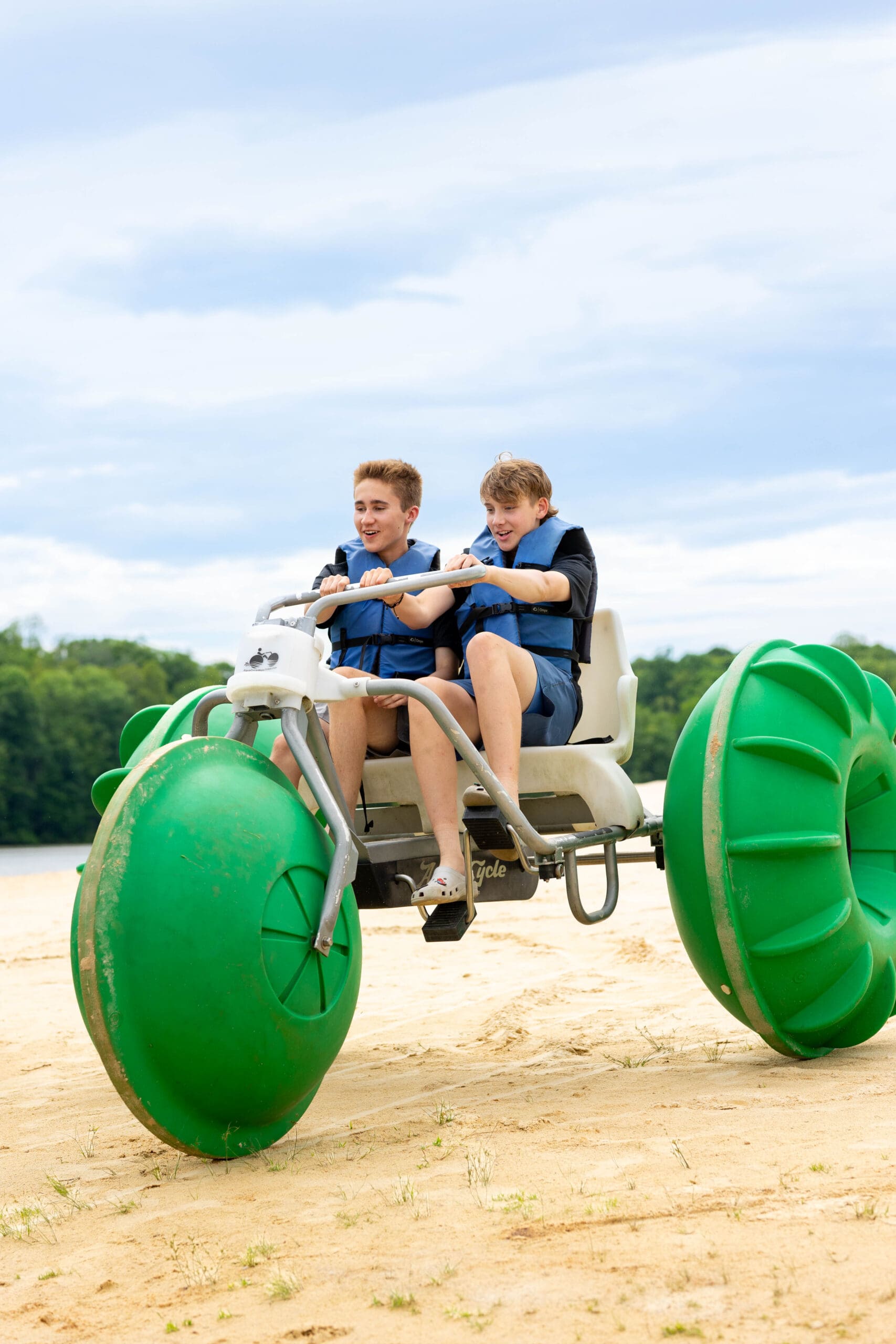 Aqua bikes on the lake at Wilderness Presidential Resort