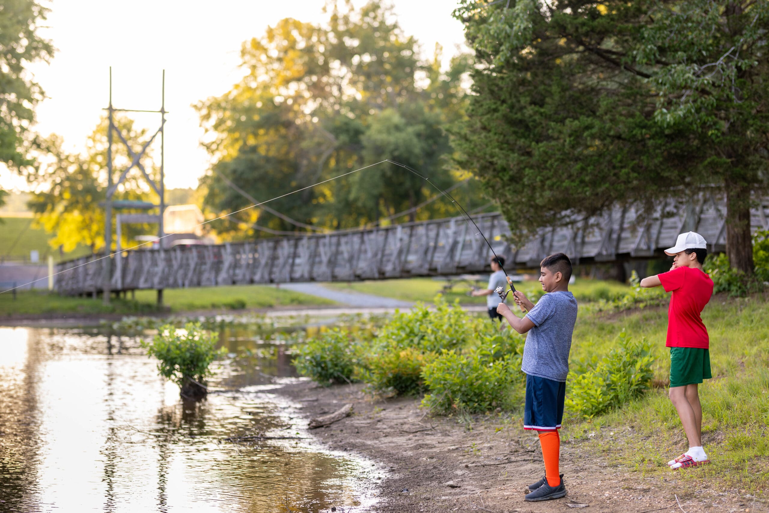 Fishing on the lake at Wilderness Presidential Resort