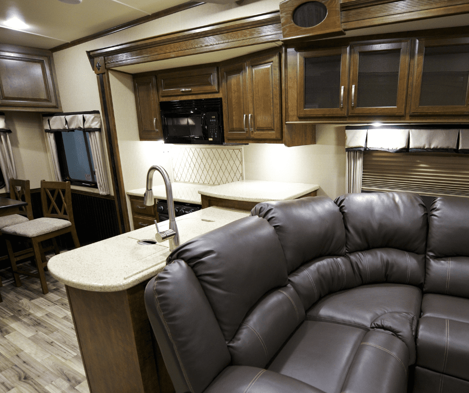 Comfortable RV interior at Wilderness Presidential Resort