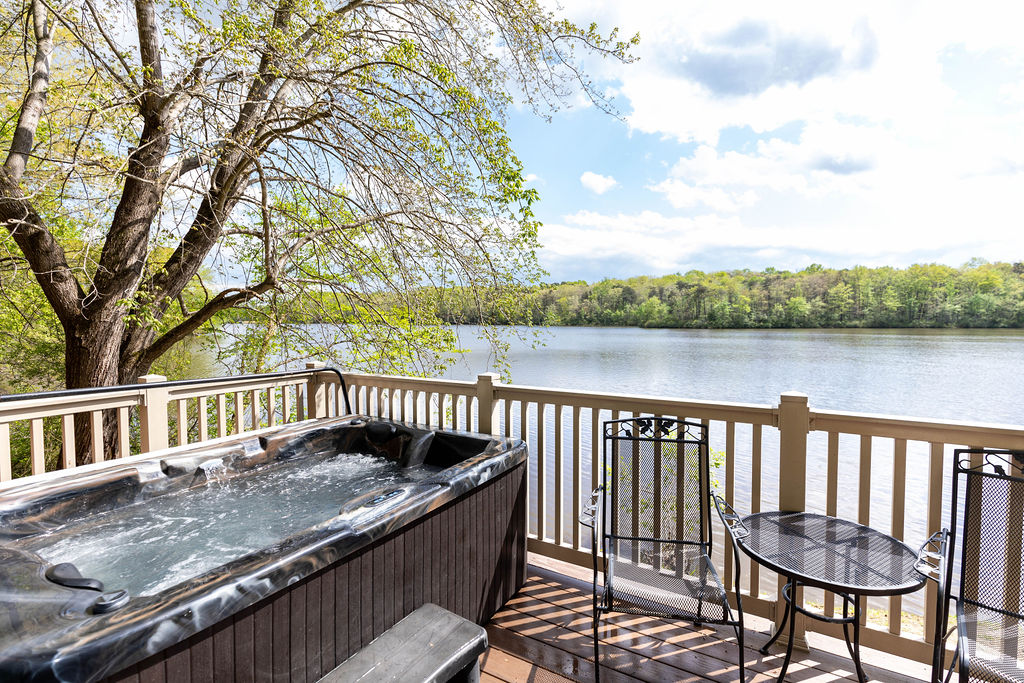 View from Camp Cabin Hot Tub