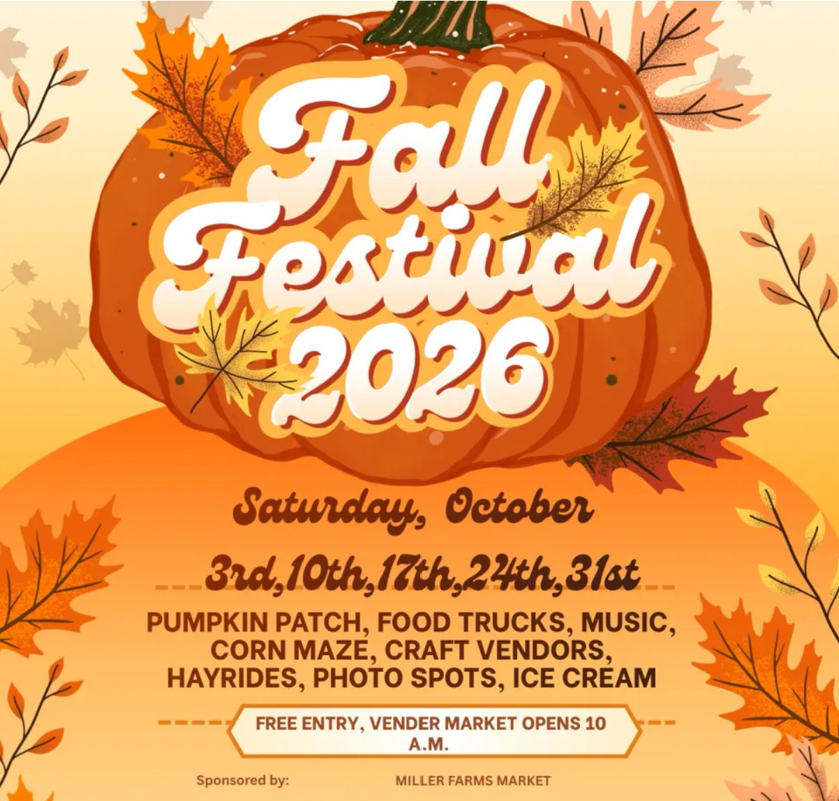 Miller Farms Market pumpkin patch in Locust Grove, VA
