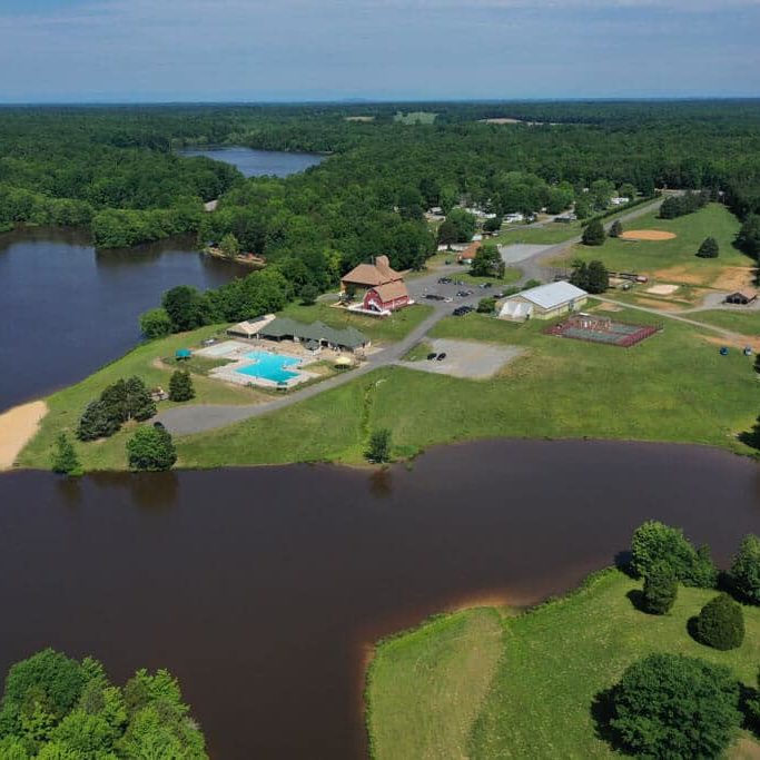 Aerial Drone Shot of Wilderness Presidential Resort